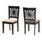 Baxton Studio Olympia Modern Beige Fabric and Espresso Brown Finished Wood 2-Piece Dining Chair Set 231-2PC-13180-ZORO - alternate 1
